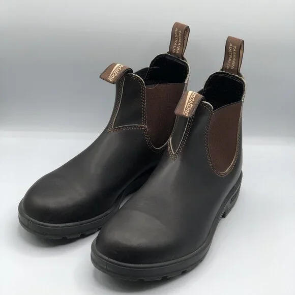 Blundstone Chelsea Boot Mens Size AU 7.5 US 8.5 #500 Stout Brown Leather Pull On - Picture 15 of 15